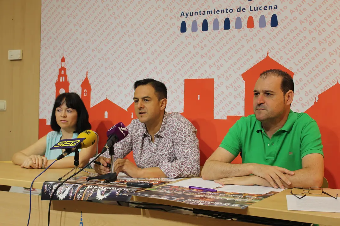 Cabello, Lara y Bedmar, durante la presentaci&oacute;n del  festival (FOTO: cedida)