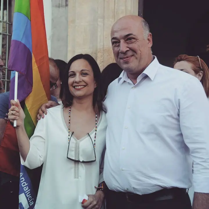 Ana Guijarro y Antonio Ruiz en la Marcha por la Diversidad, celebrada ayer en C&oacute;rdoba (FOTO: Diputaci&oacute;n de C&oacute;rdoba)