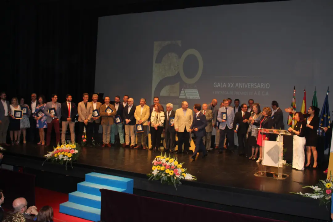 Galardonados en la gala XX Aniversario de AECA, ayer (FOTO: cedida)