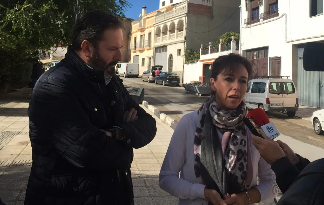Molina y Ceballos, esta ma&ntilde;ana en Priego (FOTO: cedida)