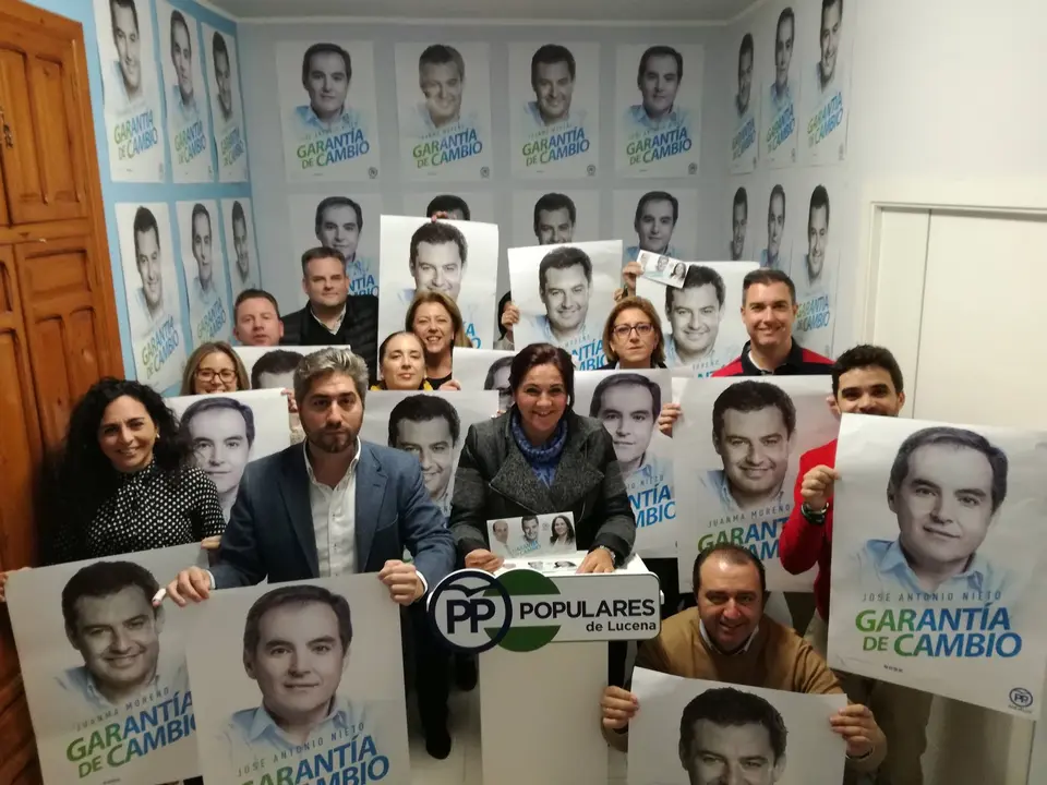 Mar&iacute;a de la O Redondo, en la sede del PP de Lucena [FOTO: cedida]