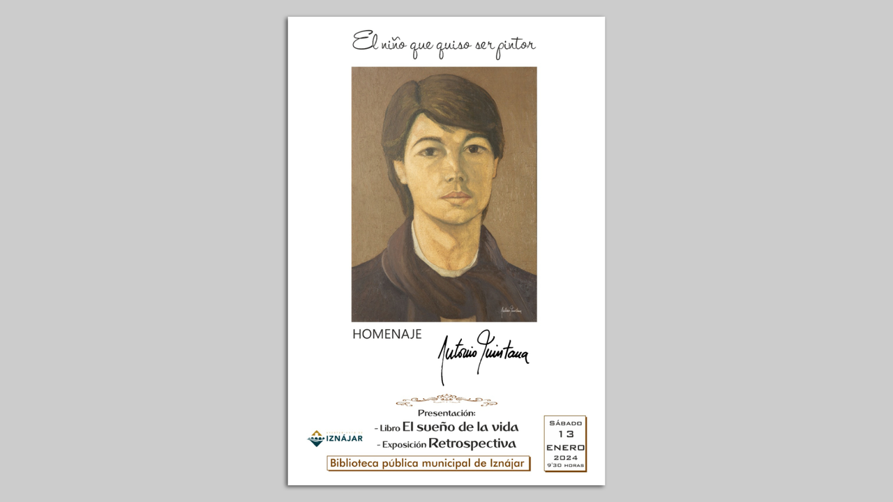 Homenaje del Ayuntamiento de Izn&aacute;jar al artista local, Antonio Quintana