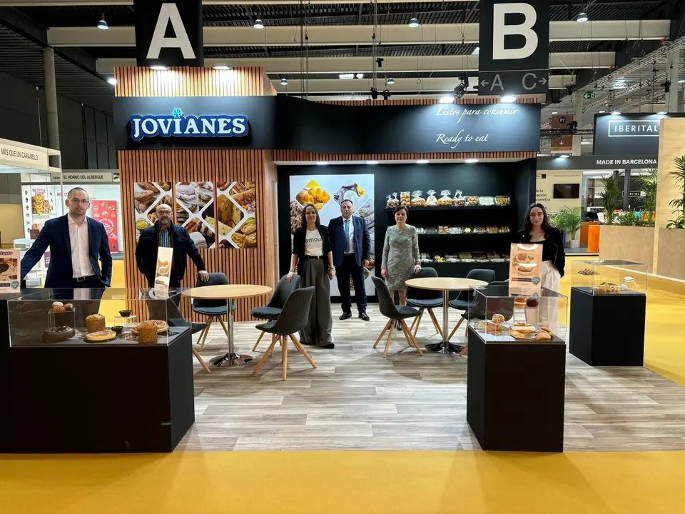 Stand de la empresa iznaje&ntilde;a Jovianes en la Feria Alimentaria 2024, en Barcelona (FOTO: cedida)