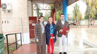 Visita a las obras de reforma dekl gimnasio del CEIP 'El Prado' (FOTO: cedida)