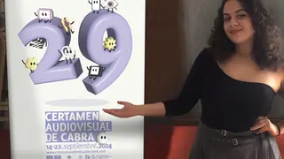 Nerea Molina, ganadora del concurso de carteles del XXIX Certamen Audiovisual de Cabra (FOTO: cedida)