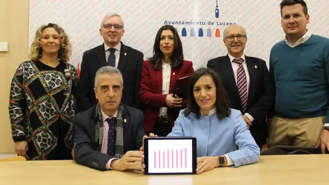 Equipo de Gobierno socialista en el Ayuntamiento de Lucena (FOTO: cedida)