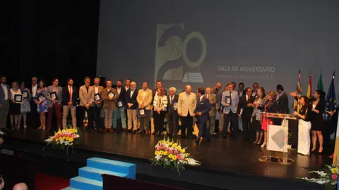 Galardonados en la gala XX Aniversario de AECA, ayer (FOTO: cedida)