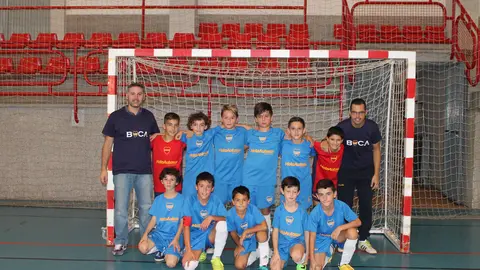 Equipo Alev&iacute;n del Boca FS Priego en la temporada 2017/2018 (FOTO: cedida)