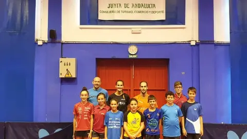 Participantes en la I Concentraci&oacute;n de J&oacute;venes Talentos del Tenis de Mesa andaluz, en Priego (FOTO: cedida)