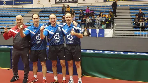 Jugadores del Cajasur Priego TM en su encuentro contra el Fenerbah&ccedil;e (FOTO: Priego TM)
