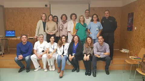 Participantes en la mesa de trabajo del &Aacute;rea Sanitaria Sur de C&oacute;rdoba en materia de violencia de g&eacute;nero. (FOTO: cedida)