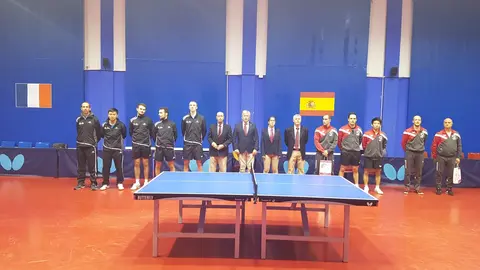 Encuentro entre el Cajasur Priego TM y el Istres franc&eacute;s, de la ETTU Cup [FOTO: cedida]