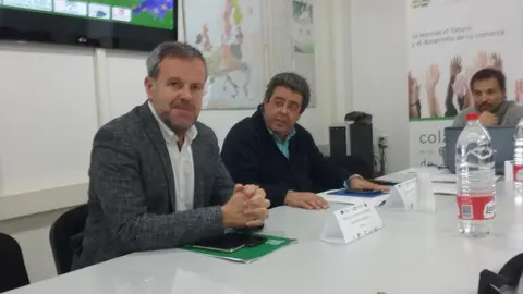 Algar, junto al gerente del GDR Subb&eacute;tica, Francisco M&eacute;rida, esta ma&ntilde;ana (FOTO: cedida)