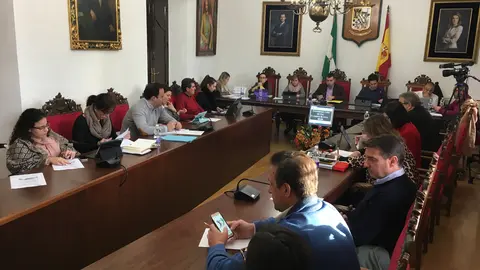 Sesi&oacute;n plenaria en el Ayuntamiento de Priego, esta ma&ntilde;ana (FOTO: cedida)