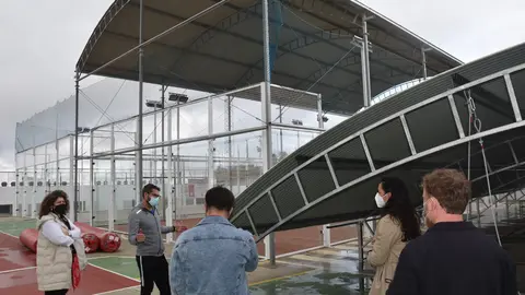 Visita a las actuaciones de mejora en las instalaciones deportivas de Benamej&iacute; (FOTO: cedida)