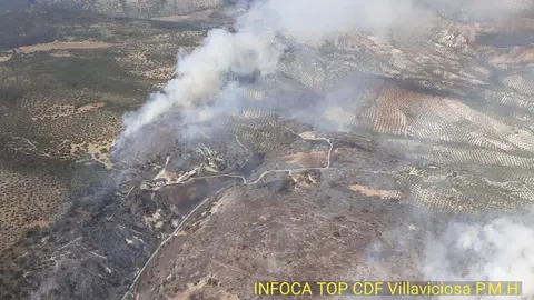 Incendio forestal en la Sierra de Gaena (FOTO: Plan INFOCA)