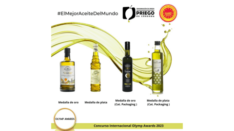 La DOP Priego de C&oacute;rdoba consigue cuatro reconocimientos en los Olymp Awards de Grecia