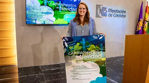 Sara Alguacil presenta los Campamentos de Navidad 2023 en Cerro Muriano (FOTO: cedida)