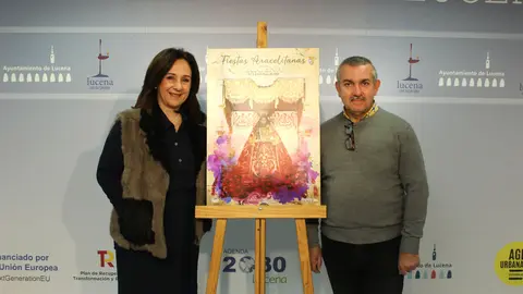 Presentaci&oacute;n del cartel de las Fiestas Aracelitanas 2024, obra de Juan P&eacute;rez Ca&ntilde;ete (FOTO: cedida)