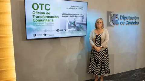 Tatiana Pozo presenta en la Diputaci&oacute;n las jornadas de sobre comunidades energ&eacute;ticas (FOTO: cedida)