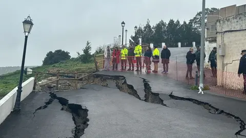 El temporal causa nuevos movimientos de terreno en La Griega de Benamej&iacute; (FOTO: cedida)